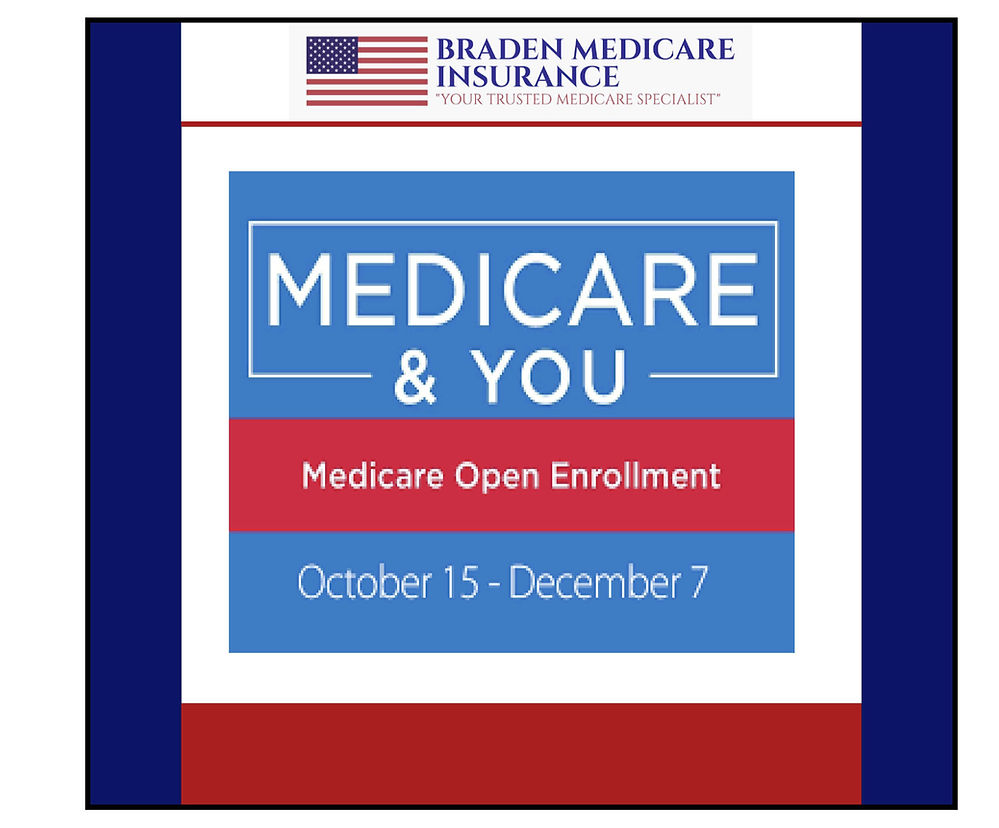 Braden Medicare Insurance' Poster, "MEDICARE OPEN ENROLLMENT"